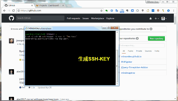 add ssh-key to github/gitlab