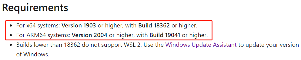 Update to WSL2 Requirements